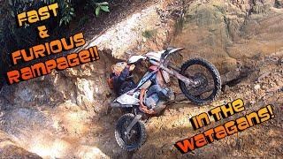 FAST & FURIOUS RAMPAGE! Watagan state forest NSW Australia. Yamaha WR250R, HUSQVARNA, KTM.