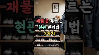 재물운 부르는 현관 관리법 3가지 #재물운 #풍수 #운세