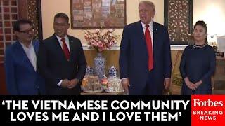 JUST IN: Donald Trump And Senate Candidate Hung Cao Make Stop At Vietnamese-Focused Retail Complex