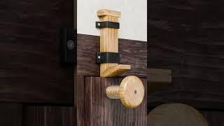 Child Safety Auto Lock Wooden Latch with Spring Opening Mechanism