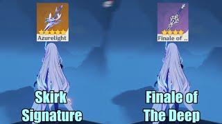 Skirk R1 Signature Weapon (P2W 5⭐) Vs R5 Finale Of The Deep (F2P 4⭐) || Genshin Impact