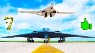 7 лучших СТРАТЕГИЧЕСКИХ БОМБАРДИРОВЩИКОВ мира ⭐ Ту-160 vs B-2 Spirit. Кто круче?