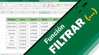 Función Filtrar en Excel