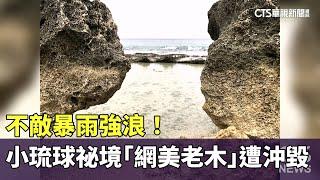 不敵暴雨強浪！　小琉球祕境「網美老木」遭沖毀｜華視新聞 20230812