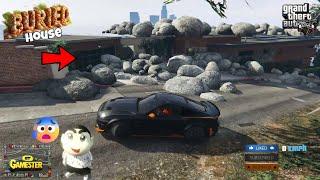 SHINCHAN got STUCK inside the BURIED HOUSE of Franklin in GTA 5 (Malayalam ) #42