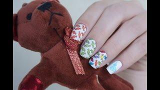 'Sweet as candy' cute nail stamping design with BornPrettyStore plate BP L023