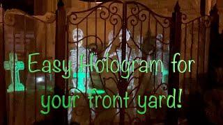 Easy  DIY Halloween Hologram For Your Front Yard