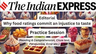 16 December | The Indian Express Editorial Practice Exercise | Why food ratings commit an injustice