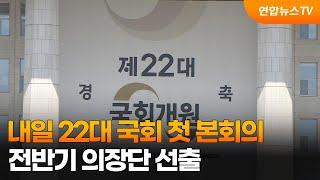 내일 22대 국회 첫 본회의…전반기 의장단 선출 / 연합뉴스TV (YonhapnewsTV)