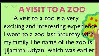 A visit to a zoo essay in English by Smile Please World