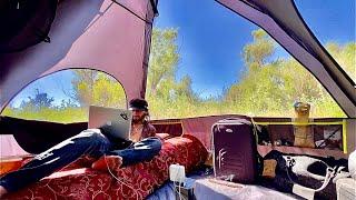 How I Live In My Tent Without ANYONE Knowing | Tent Living