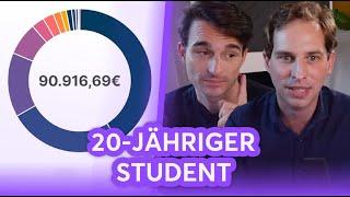 20 Jähriger Student mit 90.000€ Core Satellite Portfolio | Finanzfluss Stream Highlights