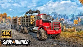 Transporting Logs With Western Star 6900XD On Mudding Road In SnowRunner Season 15 #snowrunner