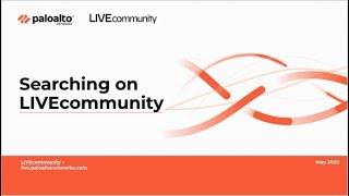 Searching on LIVEcommunity - Palo Alto Networks