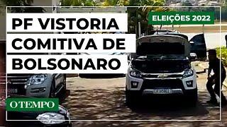 Polícia Federal faz vistoria em carros que integram comitiva de Bolsonaro