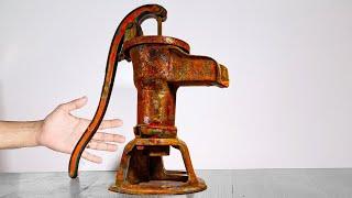 Incredible Restoration of a Rusty 1900’s Cast Iron Well Water Hand Pump!