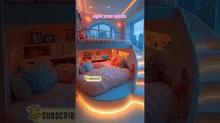 A Cozy Beautiful bedroom for kids  #shortvideo #bedroom #interiordesign #kidroom