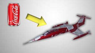 Build a Coca Cola can airplane F-104 Starfighter?! Epic Coke can jet!