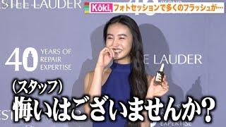 Koki, 美ボディ強調のノースリーブ姿にカメラマン興奮　照れ笑いするも上品に神対応