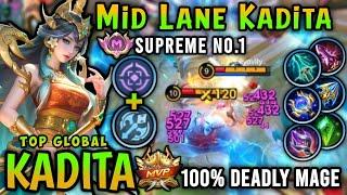 Supreme No.1 Kadita Build!! Top Global Kadita Best Build 2025 - Gameplay Mobile Legends