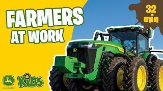 John Deere Kids | Real Tractors & Farmers at Work with Music & Song ‍  