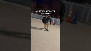 EASY STOPS YOU CAN DO ON ICE #skate #skating #iceskating #niklaus_prosper #tutorial #figureskating