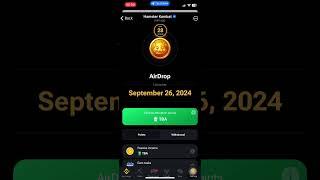 Hamster Kombat Airdrop Listing Date 26 September 2024 ️ #hamstercombat #shorts #airdrop