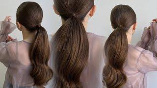 Voluminous low ponytail. Step by step tutorial