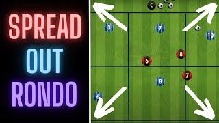 Spread Out Rondo | Rondo Variation | U8, U9, U10, U11 | Football/Soccer