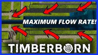 How To Get the FASTEST POSSIBLE WATER FLOW RATE !! - Timberborn Hard Mode