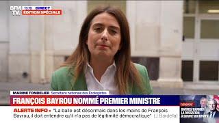 Réaction de Marine Tondelier au nouveau Premier ministre François Bayrou