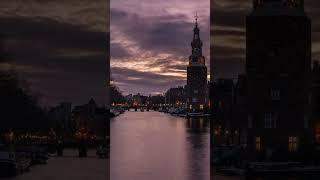 A Beautiful Evening in Amsterdam, Netherlands  #shorts #viral #shortvideo #shortsvideo