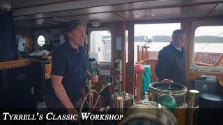 Iain takes the helm of the 2100 HP Waverley, the World's last seagoing paddle steamer