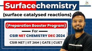 surface catalyzed reaction mechanism in surface chemistry for csir net chemical science dec 2024