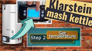 How to set the clock and timer on the Klarstien Maischfest Mash Kettle