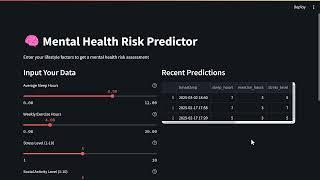 DEMO: Mental Health Prediction ML Project -  FastAPI + Streamlit + Pandas + SQLAlchemy