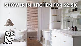 NYC apartment with shower in kitchen asks $2,500 a month | New York Post