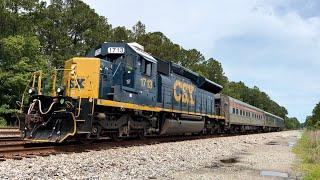 New CSX SD23T4 1713 Leads Geometry Train W001-14 at Callahan, FL