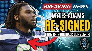 BREAKING NEWS: The Detroit Lions Re-Sign Myles...Adams