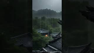 좋은 꿈과 편한 잠자리를 위한 한옥 마을 빗소리  완벽한 수면유도 빗소리 백색소음 #빗소리#rainsounds  #ASMR