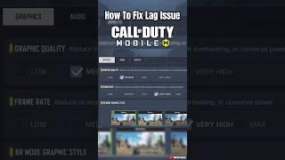 How To FIX LAG In Call Of Duty Mobile #shorts #codm #codmobile