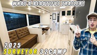 2025 SURVEYOR 32CAMP. HIGH QUALITY BUILT TRAVEL TRAILER WITH A PRIVATE BUNKROOM. SLEEPS 8!