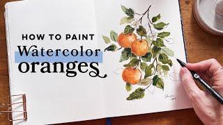 50 Ways to Fill a Sketchbook | Oranges & Blossoms Watercolor Illustration