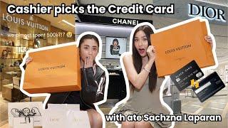 Cashier picks Credit Card Challenge with Sachzna Laparan II Bea Borres