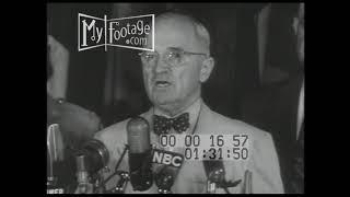 1950 President Truman Address Army Reserves About the Korea War