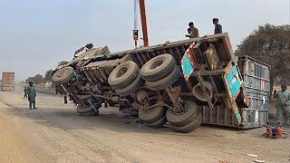 Hardworking man Restores heavy Load damaged truck Accident || Top 3 Emergency Repairing’s