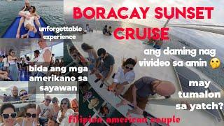 MY AMERICAN FIANCE AND HIS FAMILY TREAT ME TO A PARTY YATCH SUNSET CRUISE IN BORACAY PHILIPPINES