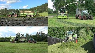 [Neufahrzeug im Silo] LU Schmidt Ronneburg Claas Jaguar 950 mit Fendt Abfahrern beim 2. Schnitt