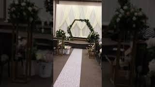 Wedding reception decoration hexagon