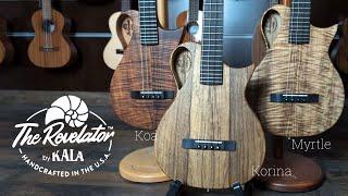 Kala Revelator Tenor Ukulele Shootout - Korina vs Koa vs Myrtle